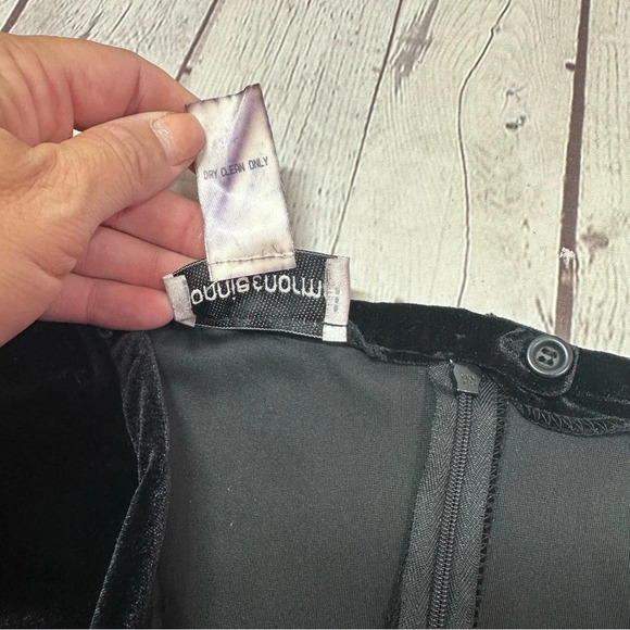 vintage bonnie & norma black velour full skirt sz large - Picture 6 of 8